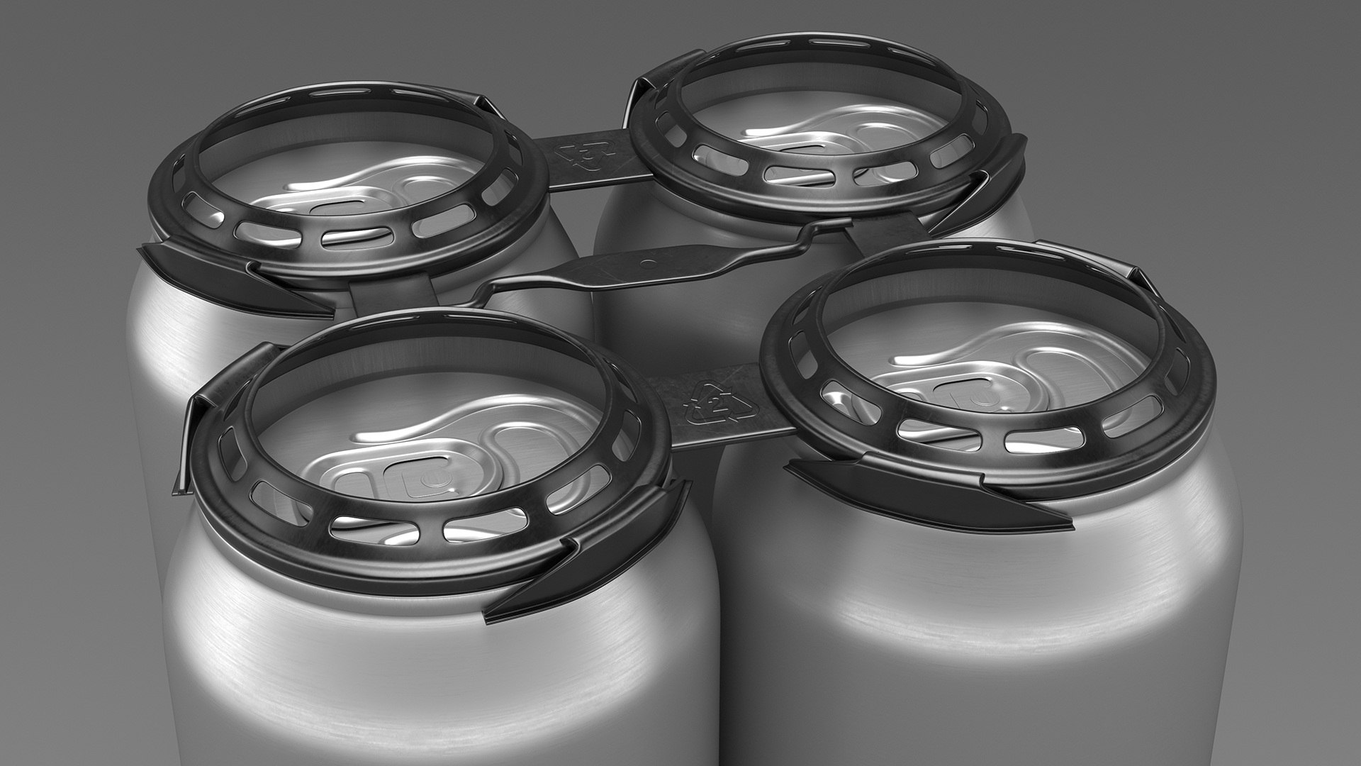 Plastic Rings Holder For 4 Beer Cans Model - TurboSquid 2143315