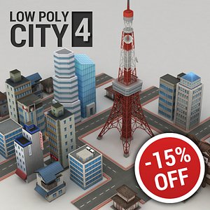 Lowpoly city model v.4
