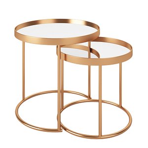 Zara Home Round Gold Nest of Tables