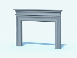 limestone fireplace 3d 3ds