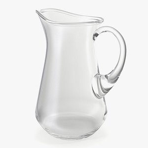 3D Glass Jug With Handle