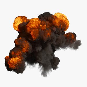 Medium Aerial Explosion in 280 frames - 78M voxels - VDB Model
