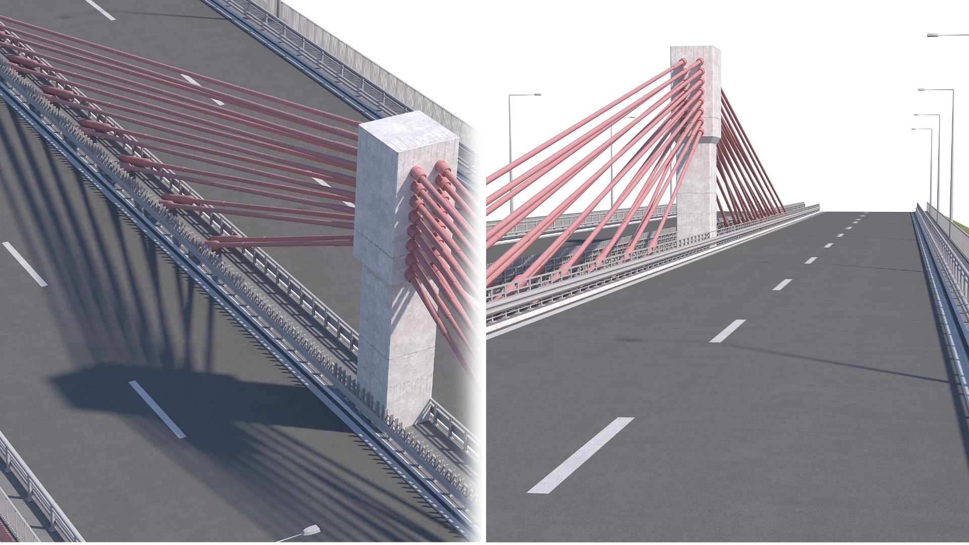 3D Bridge Span Suspension Structure Construction Kit - TurboSquid 2442080