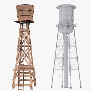 Water Towers 3D Models Collection model