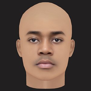 Low Poly Fivio Foreign Rapper Head