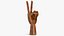 Dunkel Holz Mannequin Hand Peace Pose