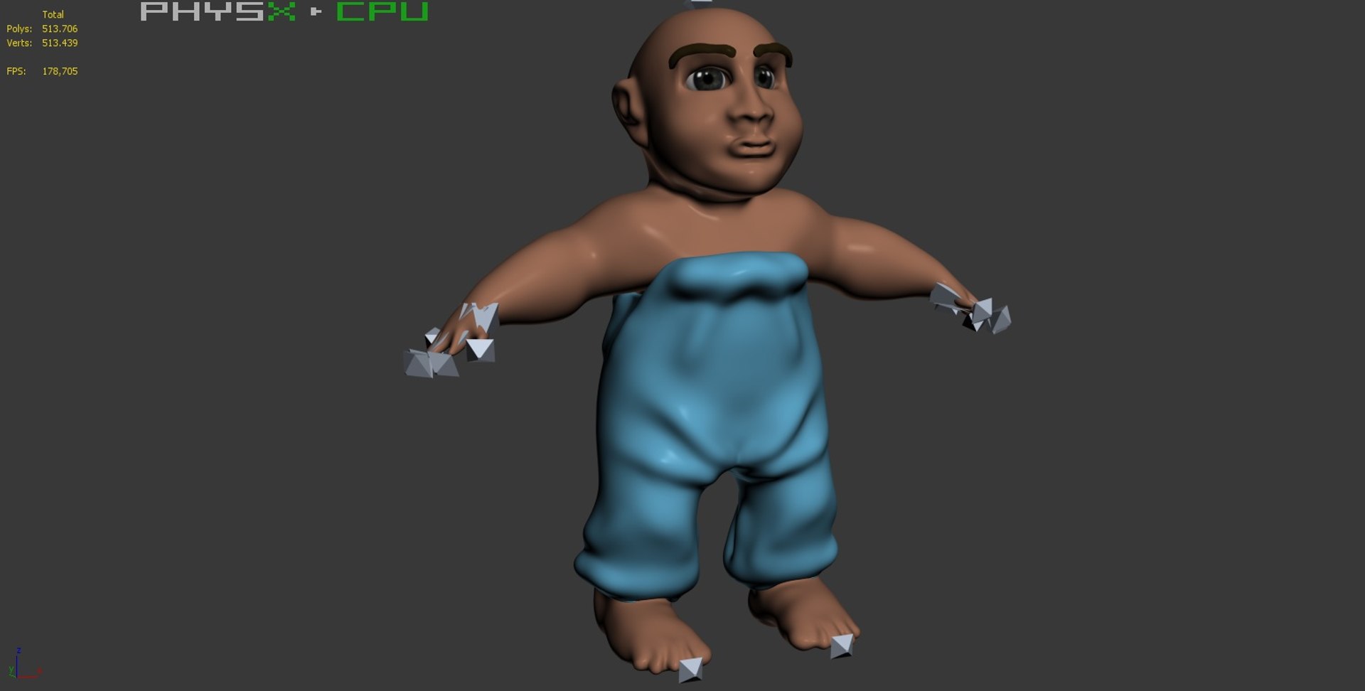 3d Model Child Rigged T-pose