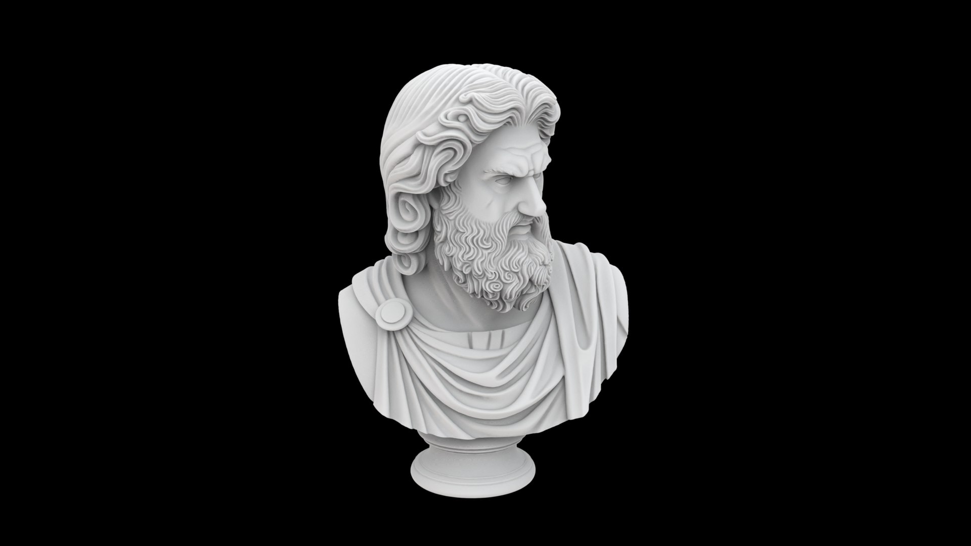 3D Model Zeus Bust 3D Model Sculpture For 3D Printing - TurboSquid 2435443