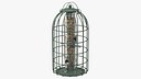 Caged Bird Feeder with Seeds