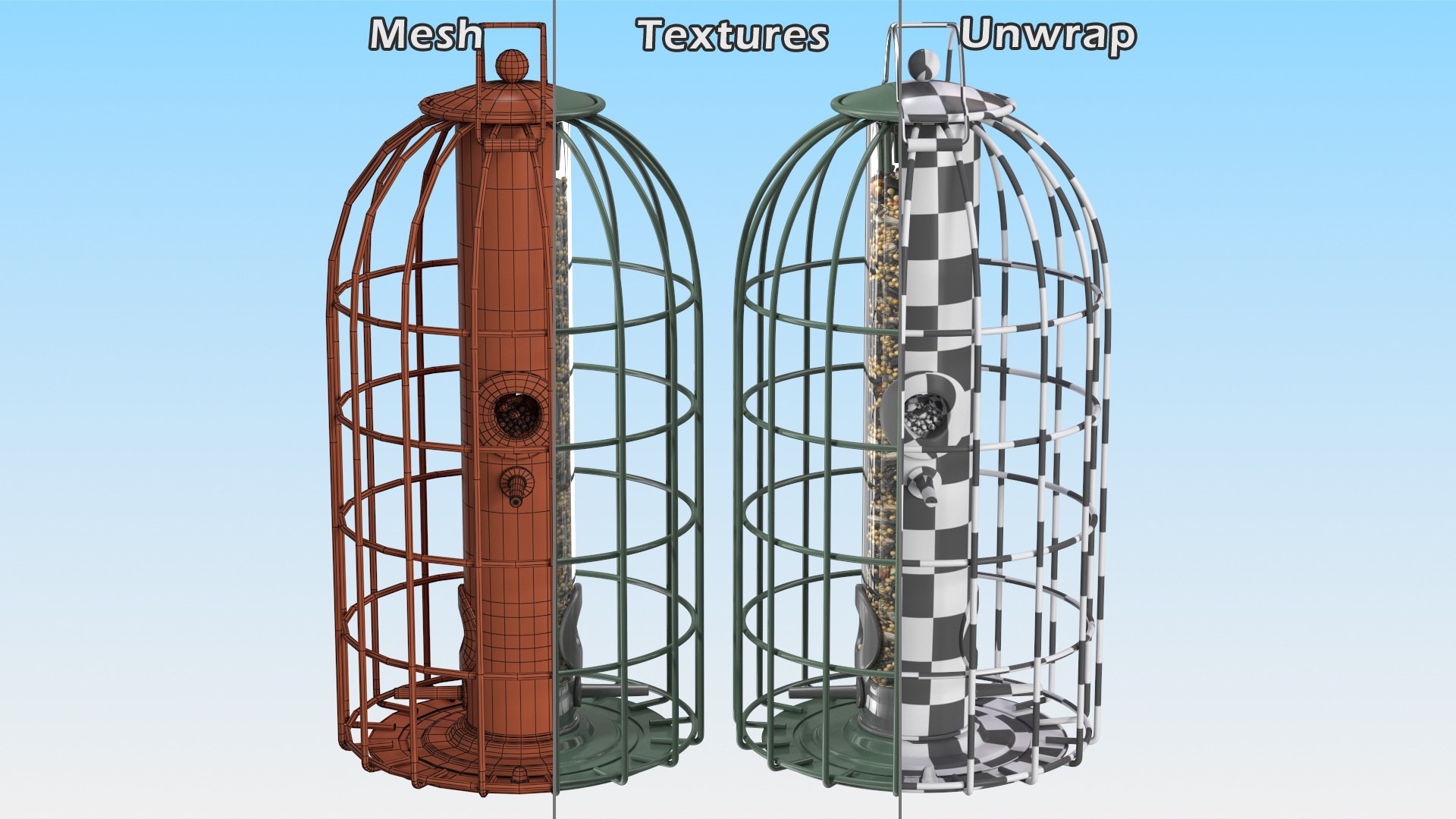 3D Caged Bird Feeder with Seeds model https://p.turbosquid.com/ts-thumb/I8/WaLJzo/ui/cagedbirdfeederwithseedsc4dmodel017/jpg/1622802671/1920x1080/fit_q87/ec86df5ce1aaa5dc3ad0a831947d82cf5f6f39d5/cagedbirdfeederwithseedsc4dmodel017.jpg