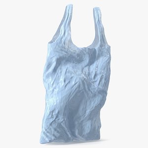 Used Grocery Shopping Bag Polyethylene Blue 3D