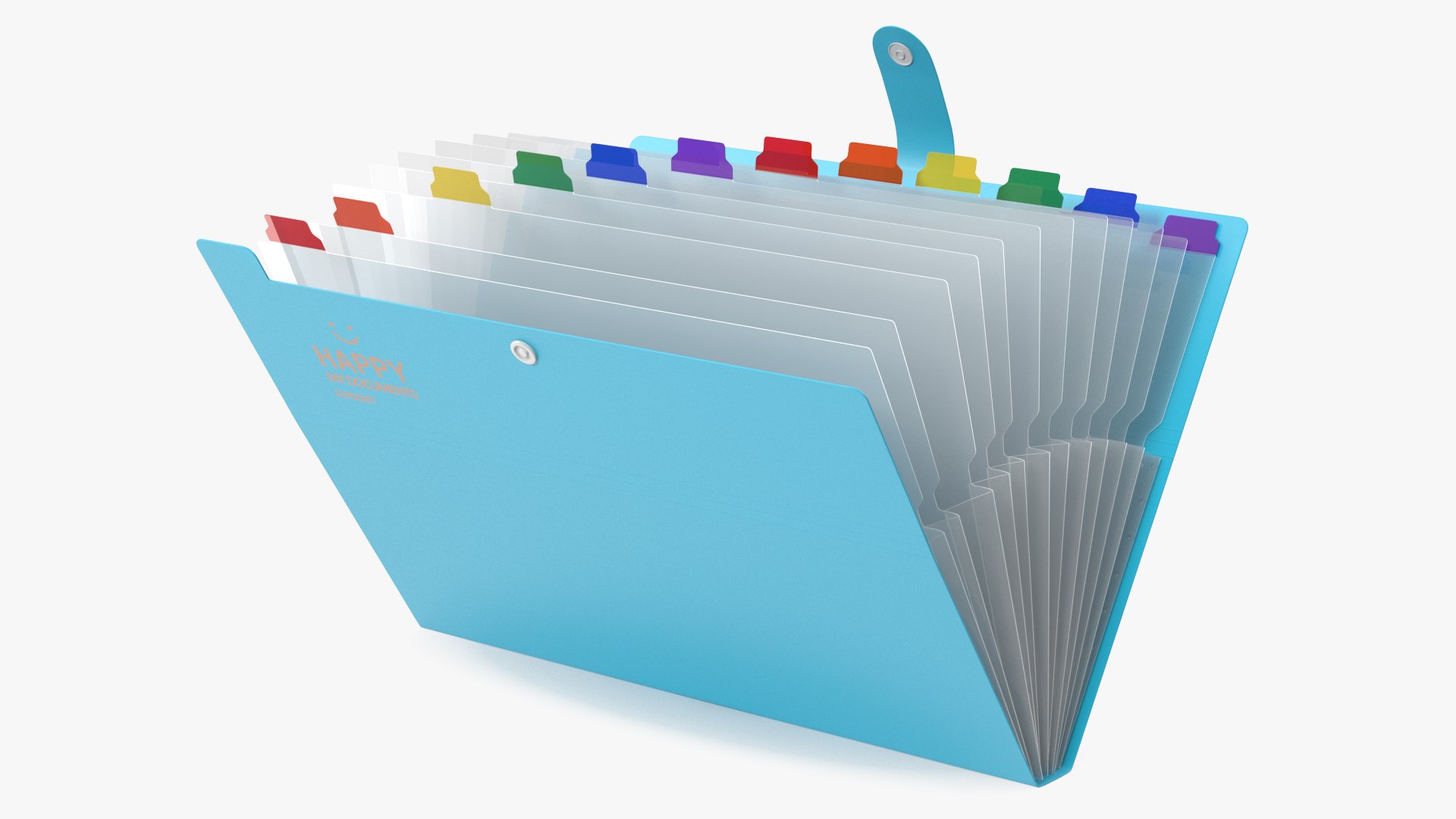 Expanding File Folder Open Blue 3D model preview