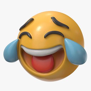 Laughing Emoji Magnet with Tongue Yellow 3D