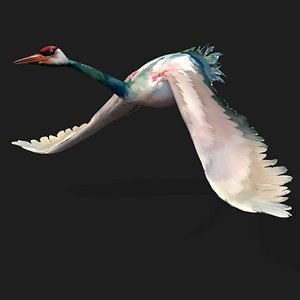 3D Crane Bird-A6 model