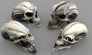 3D model Predator Skull  Pack
