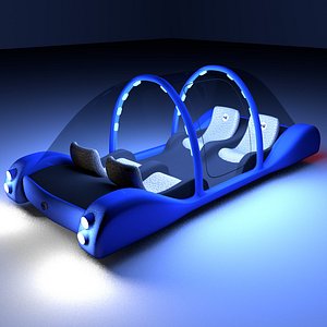 3d futuristic maglev car