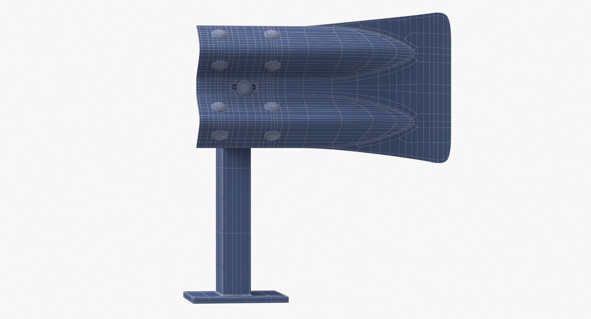 3D Guardrail W Beam Ending Flared - TurboSquid 1916618