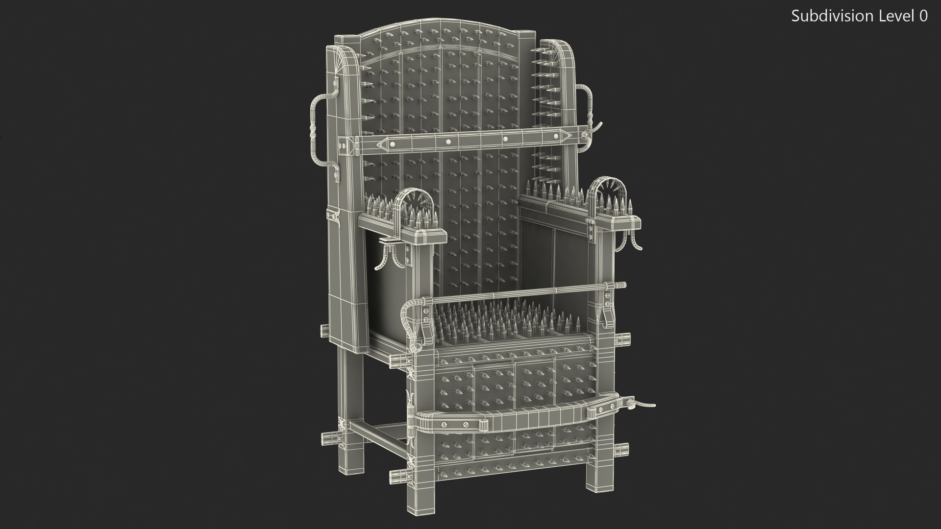 3D Medieval Torture Chair with Spikes model https://p.turbosquid.com/ts-thumb/I8/oBnsHk/Bw/medievaltorturechairwithspikes3dsmodel020/jpg/1622018936/1920x1080/fit_q87/ed3934d56dd4ccb7b00a26b5eb136942be2faafe/medievaltorturechairwithspikes3dsmodel020.jpg