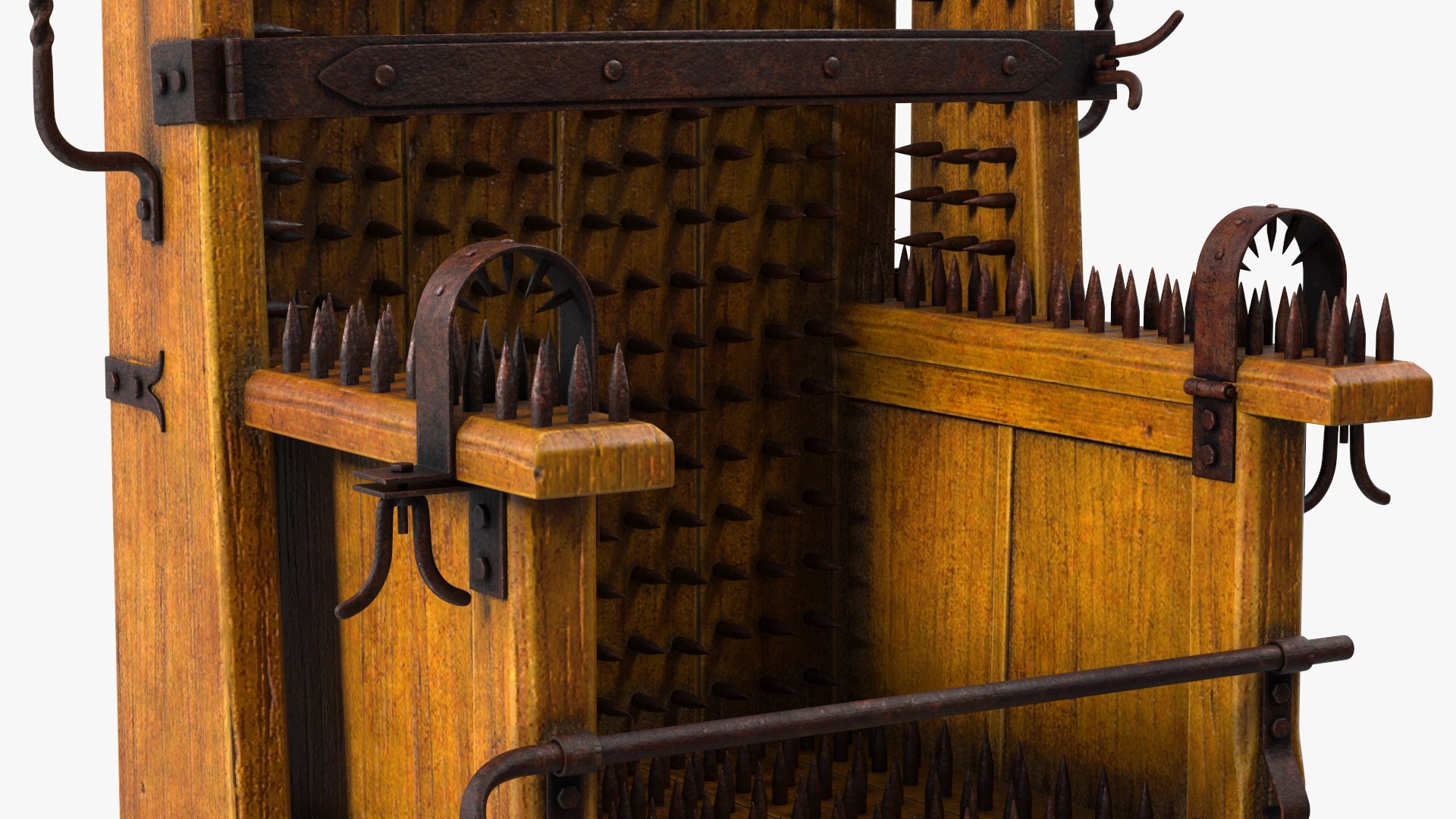3D Medieval Torture Chair with Spikes model https://p.turbosquid.com/ts-thumb/I8/oBnsHk/Hp/medievaltorturechairwithspikes3dsmodel012/jpg/1622018894/1920x1080/fit_q87/ca4cc80802e7581323ac44bc1419cdc4a9068845/medievaltorturechairwithspikes3dsmodel012.jpg