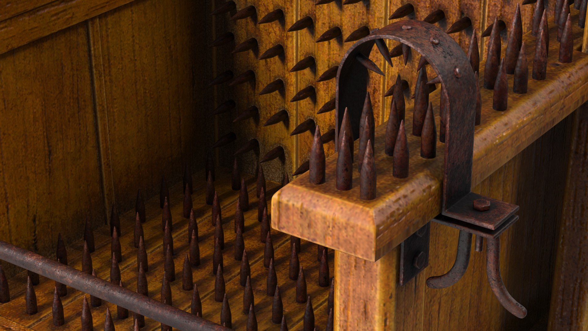 3D Medieval Torture Chair with Spikes model https://p.turbosquid.com/ts-thumb/I8/oBnsHk/rN/medievaltorturechairwithspikes3dsmodel014/jpg/1622018902/1920x1080/fit_q87/9ca5a87b5e5fe887c9c0f1ee5073c39a5a088e38/medievaltorturechairwithspikes3dsmodel014.jpg
