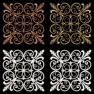 Decorative Wall Rosettes  02 3D model