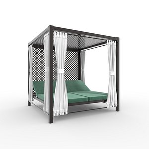 Poolside Cabana 07 3D model