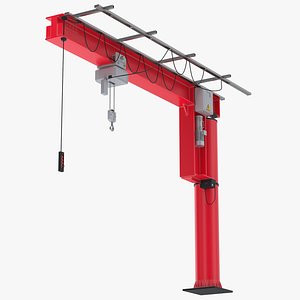 Jib Crane Red 3D model