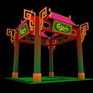 3D calsberg exhibition booth model