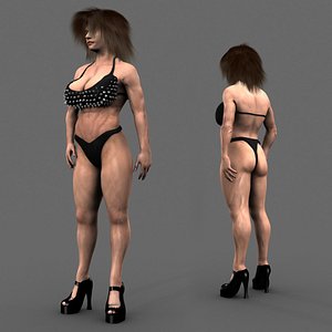 3D Sexycus 8K- Animated Fit Hot Woman 3D Model