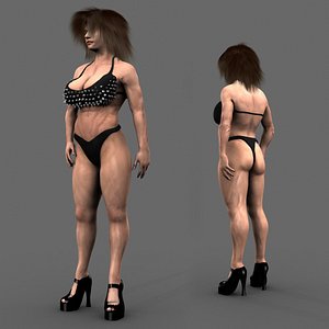 Sexycus 8K- Animated Fit Hot Woman 3D Model