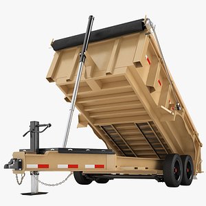 Dump Trailer Open 05 3D
