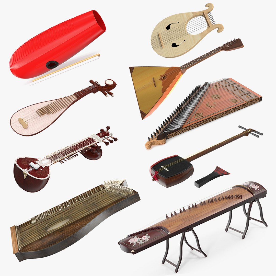 Traditional Stringed Instruments Collection 6 3D model preview