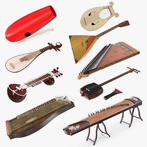 Traditional Stringed Instruments Collection 6 3D