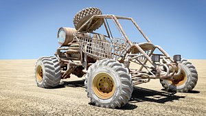 apocalyptic desert buggy 3d model