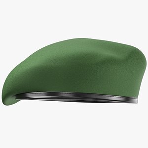 3D Green Military Beret