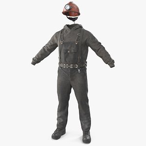 Dirty Miners Suit with Helmet and Headlamp