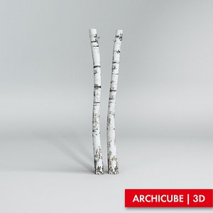birch trunk 3d max