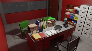 3D Office Space Interior