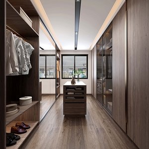 3D Luxury Closet - 14 Walk-in Glass Wardrobe Scenes