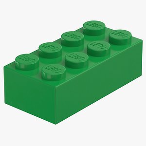 Lego Brick 2x4 Earth Green
