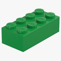 Lego Brick 2x4 Earth Green