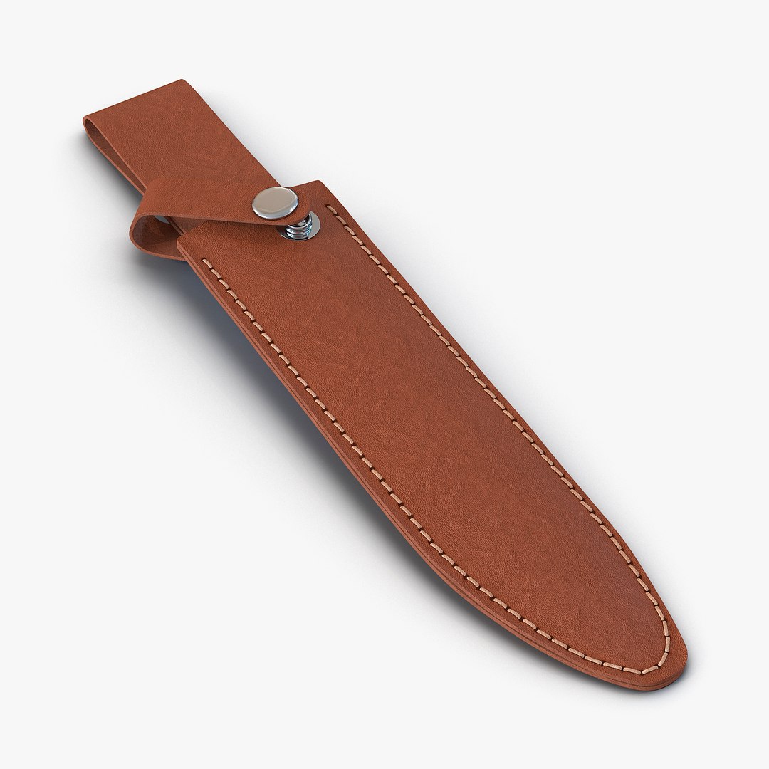 Leather Knife Sheath 3D model preview