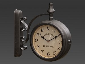 3D model street clock