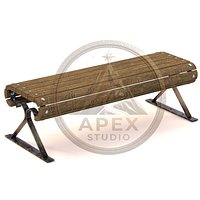 Backless Bench with Slim Legs