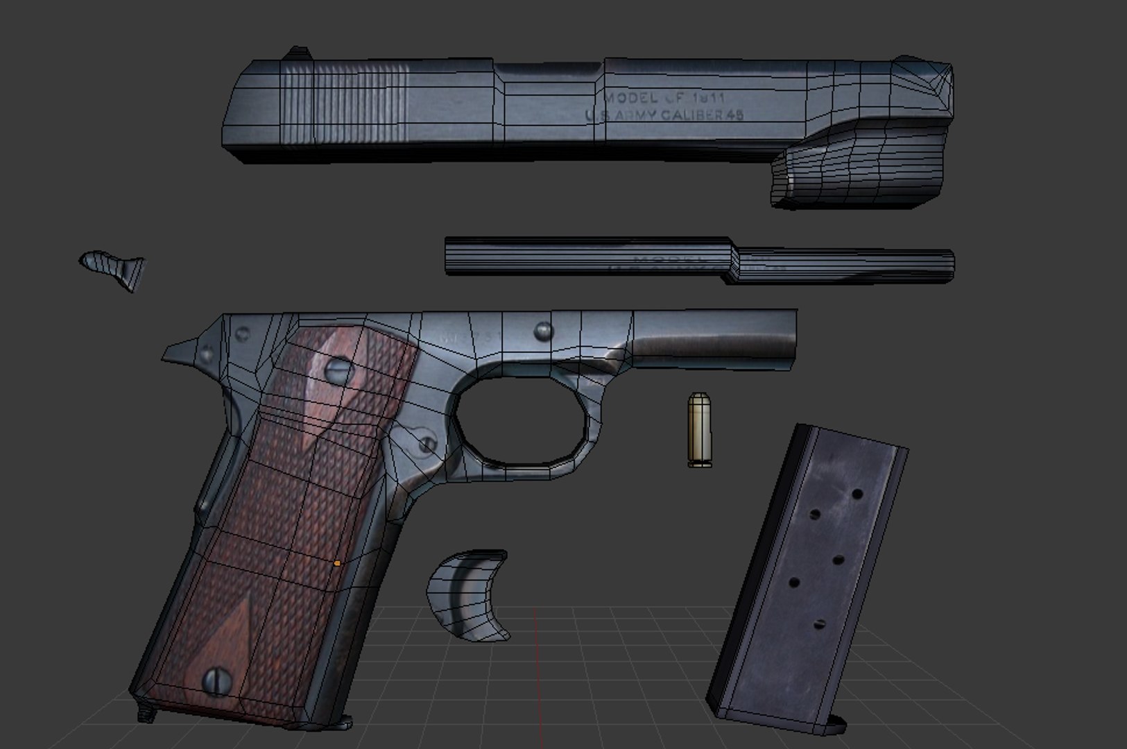 Free 11 Gun 3d Model