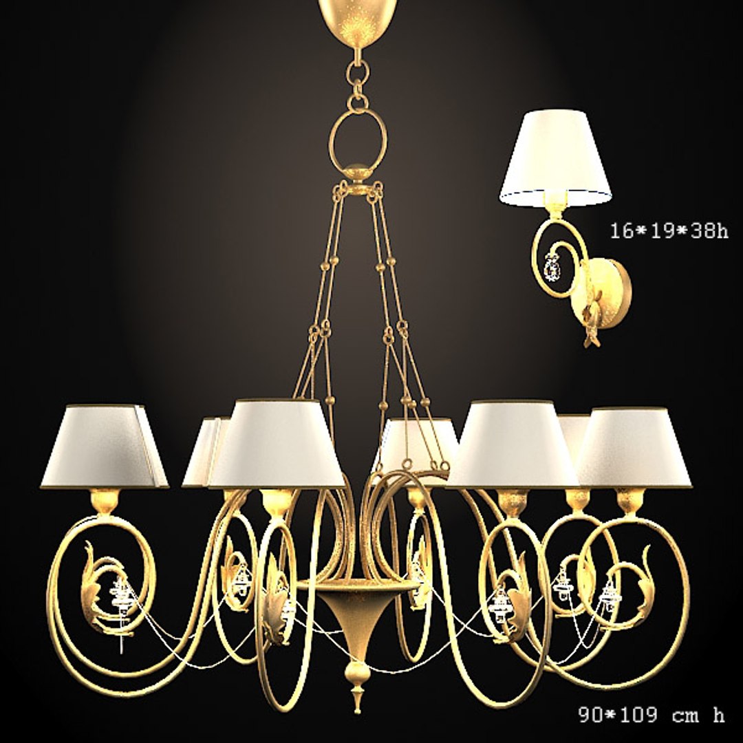 Baga Classic Chandelier 3d Max