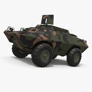 Armored Patrol Vehicle 4x4 Woodland Camouflage Simplified