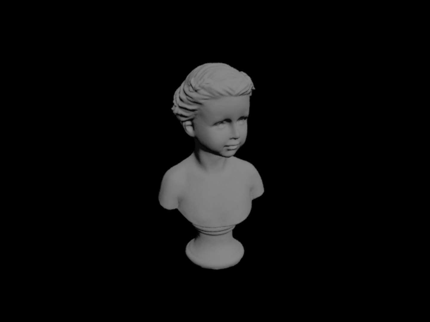 human head sculpture 3d model