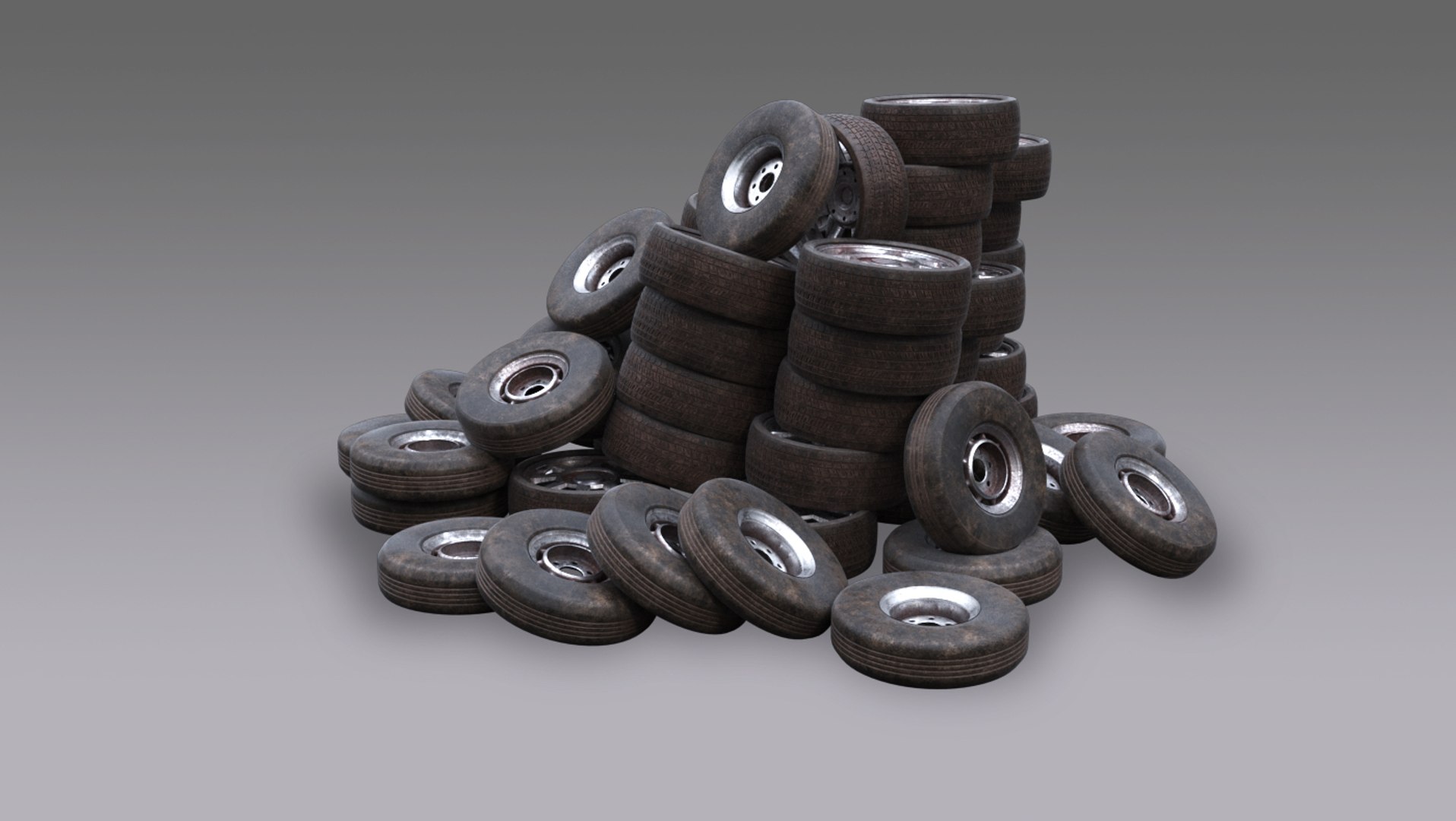 3D Sets Wheel Junk Yard TurboSquid 1246497