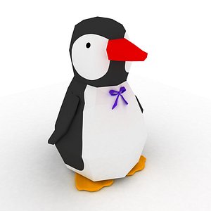 3D funny little penguin cartoon